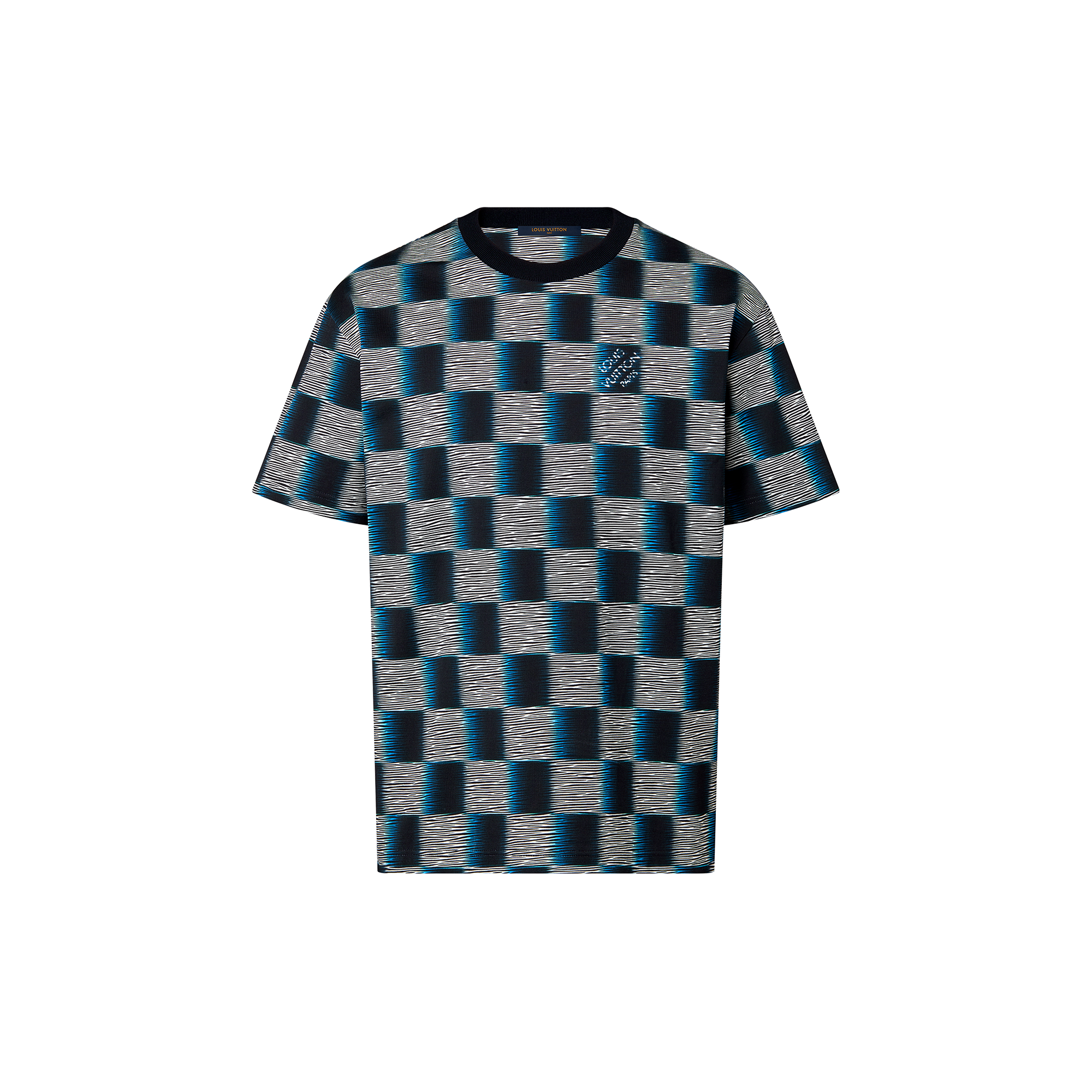 Damier Short Sleeved Cotton T Shirt Ready to Wear LOUIS VUITTON